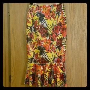 Floral Sequin Skirt NWT